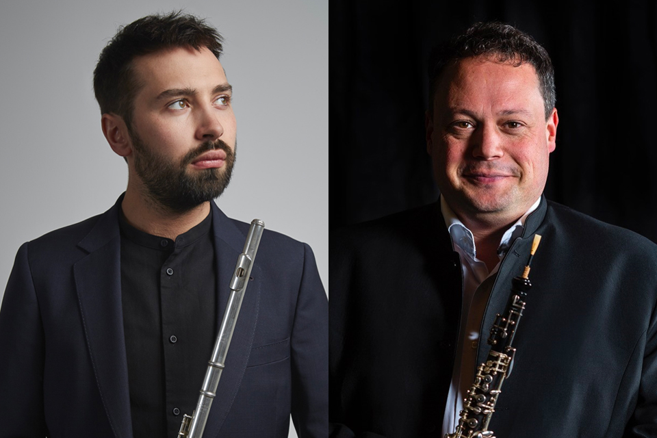 Adam Walker and Nick Deutsch join the H漫画 Woodwind Faculty as Visiting Professors  